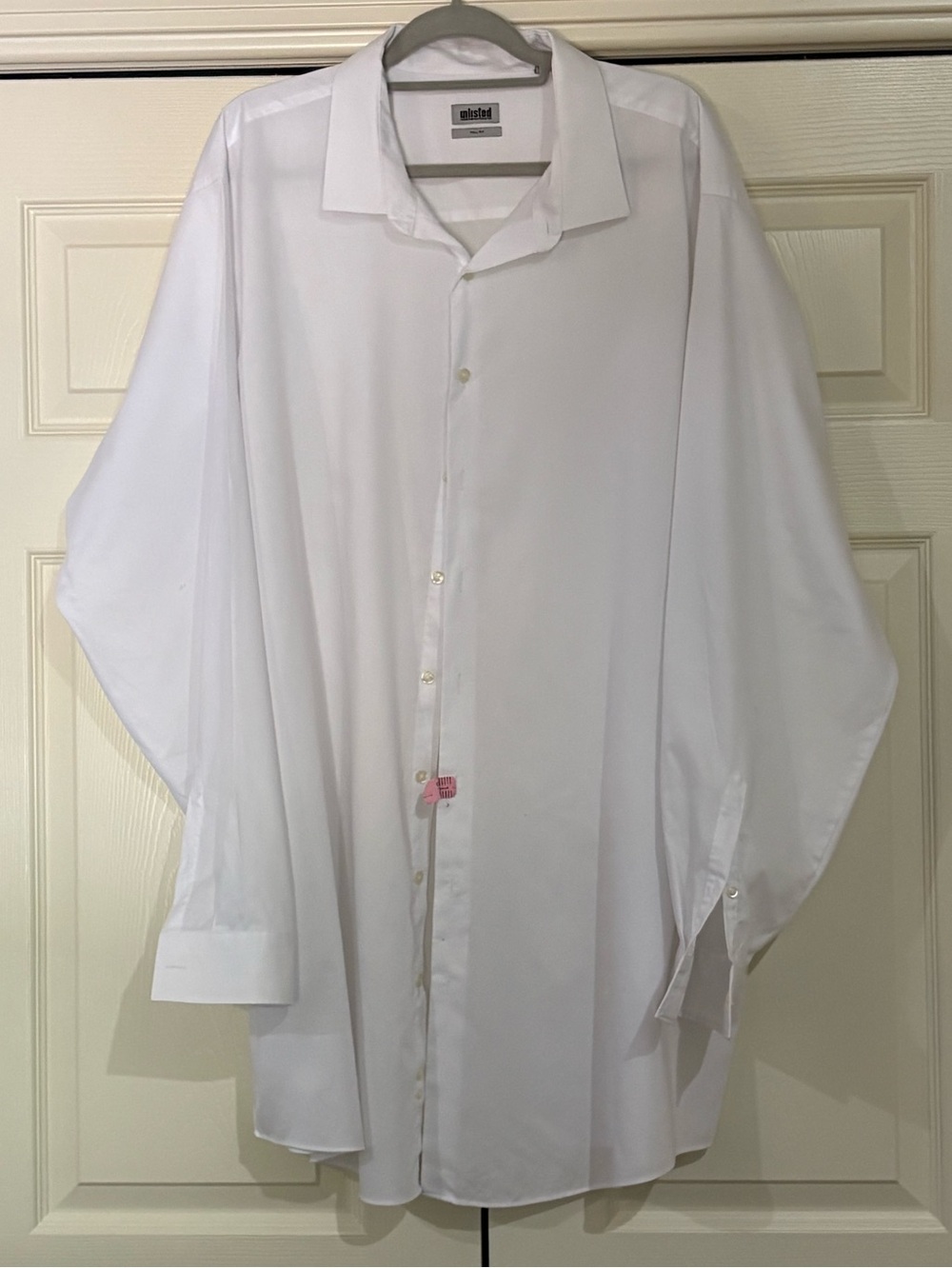 Kenneth Cole ‘Unlisted’ Men’s White Dress Shirt -20” 37/38” Tall Cut